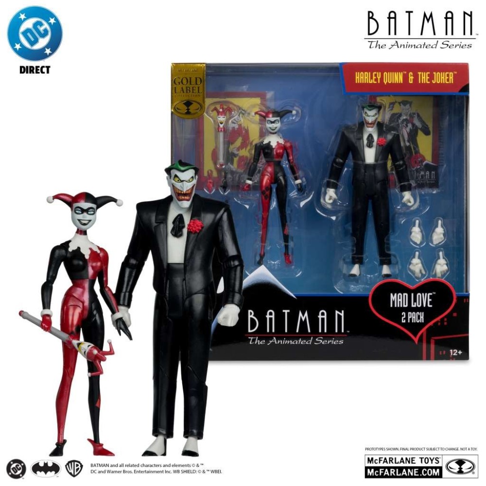BATMAN ANIMATED SERIES - HARLEY AND JOKER MAD LOVE ACTION FIGURE MC FARLANE