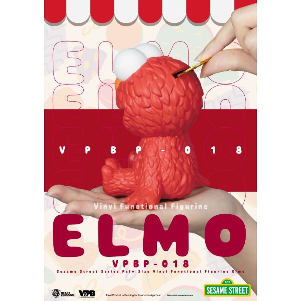 BEAST KINGDOM SESAME STREET ELMO FIGURAL PIGGY BANK