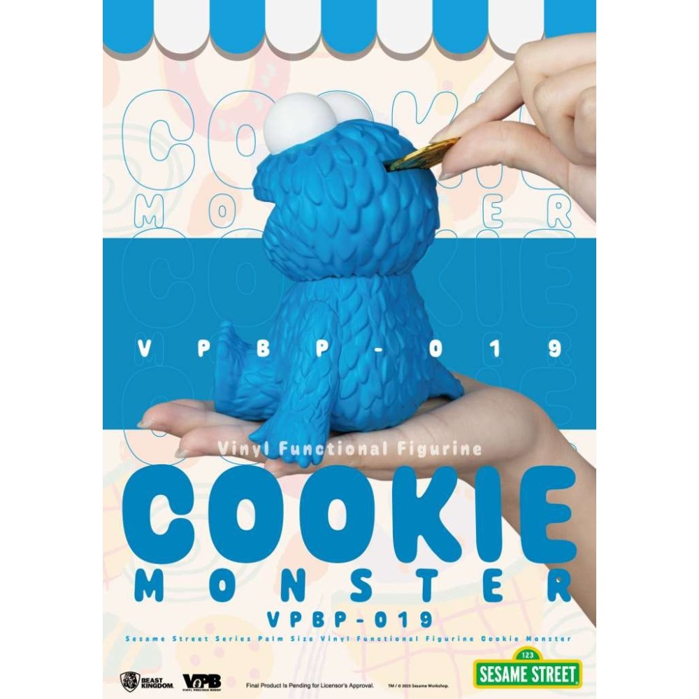 BEAST KINGDOM SESAME STREET COOKIE MONSTER FIGURAL PIGGY BANK