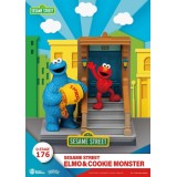 BEAST KINGDOM D-STAGE 176 SESAME STREET ELMO & COOKIE MONSTER STATUE FIGURE DIORAMA