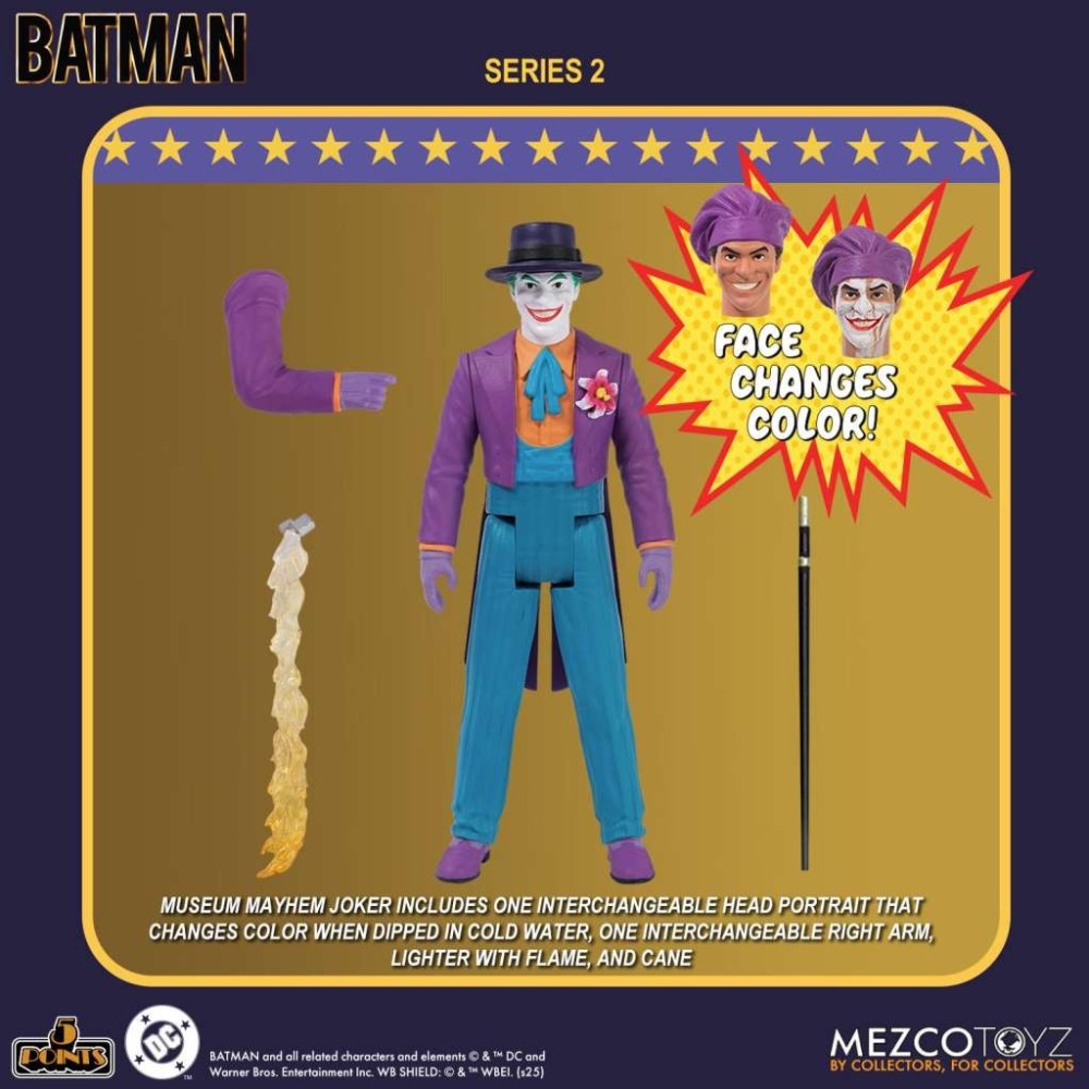 BATMAN 1989 SET 5 POINTS SERIES 2 ACTION FIGURES 3X MEZCO TOYS