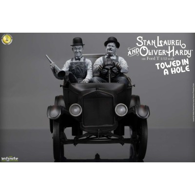 INFINITE STATUE LAUREL AND HARDY ON FORD T 1/12 SCALE RESIN STATUE FIGURE