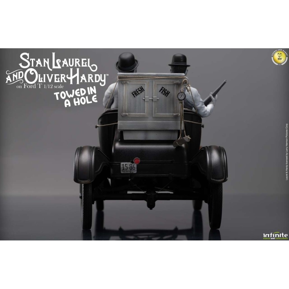 LAUREL AND HARDY ON FORD T 1/12 STATUA FIGURE INFINITE STATUE