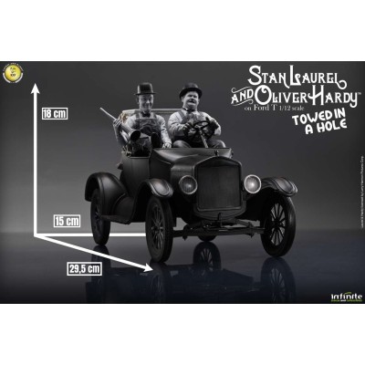 INFINITE STATUE LAUREL AND HARDY ON FORD T 1/12 SCALE RESIN STATUE FIGURE