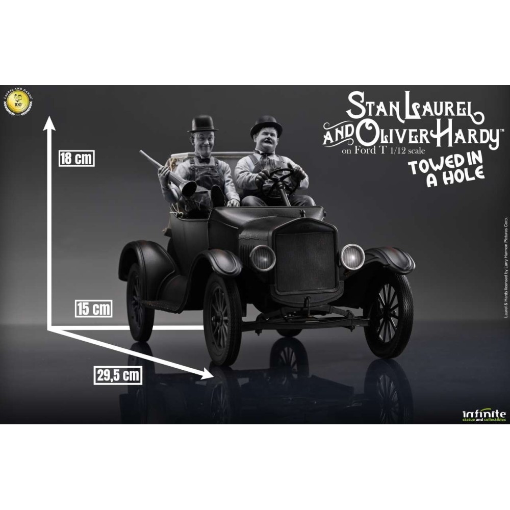 INFINITE STATUE LAUREL AND HARDY ON FORD T 1/12 SCALE RESIN STATUE FIGURE