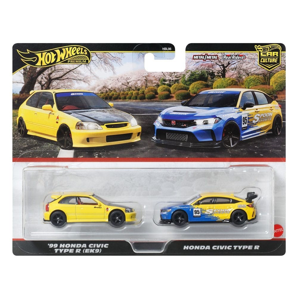 HOT WHEELS PREMIUM CAR CULTURE HONDA CIVIC TYPER R 2-PACK 1/64 DIECAST MODELS MATTEL