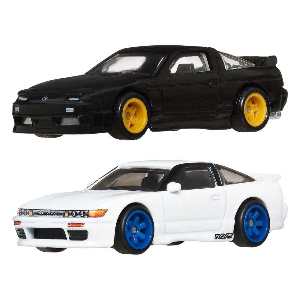 HOT WHEELS PREMIUM CAR CULTURE 2-PACK NISSAN 180SX TYPE X AND NISSAN SILEIGHTY 1/64 DIECAST MODELS MATTEL