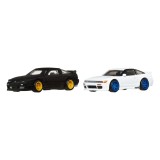 HOT WHEELS PREMIUM CAR CULTURE 2-PACK NISSAN 180SX TYPE X AND NISSAN SILEIGHTY 1/64 DIECAST MODELS MATTEL