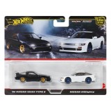 HOT WHEELS PREMIUM CAR CULTURE 2-PACK NISSAN 180SX TYPE X AND NISSAN SILEIGHTY 1/64 DIECAST MODELS MATTEL