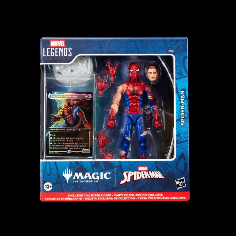 MARVEL LEGENDS X MAGIC THE GATHERING SPIDER-MAN BATTLE DAMAGED ACTION FIGURE HASBRO