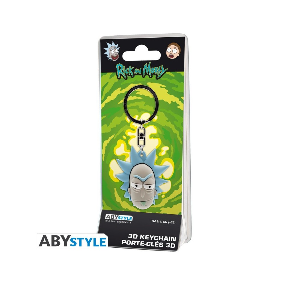 ABYSTYLE RICK AND MORTY RICK SANCHEZ HEAD 3D KEYCHAIN