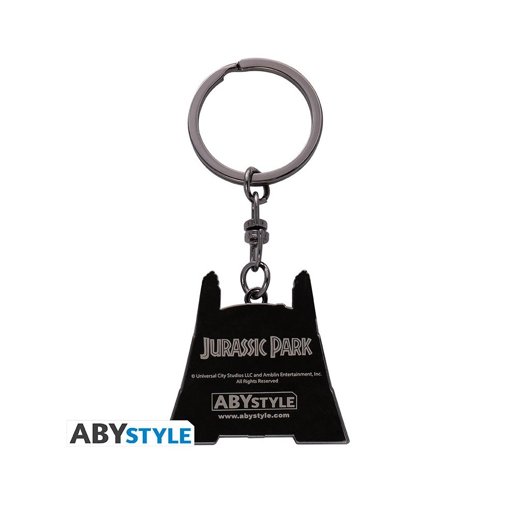 ABYSTYLE JURASSIC PARK GATES KEYRING METAL KEYCHAIN