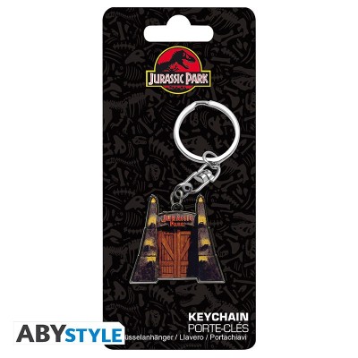 ABYSTYLE JURASSIC PARK GATES KEYRING METAL KEYCHAIN