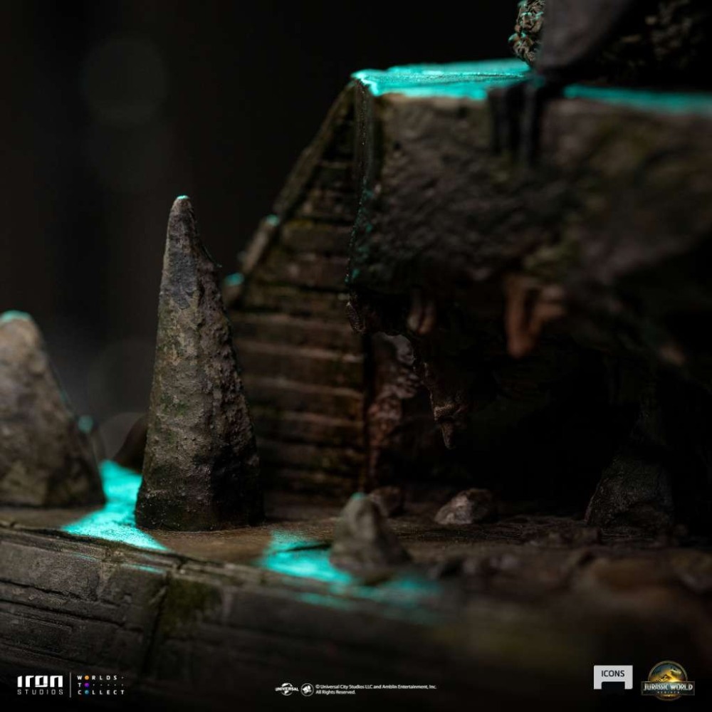 JURASSIC WORLD REBIRTH QUETZALCOATLUS ICONS STATUA IN RESINA FIGURE IRON STUDIOS