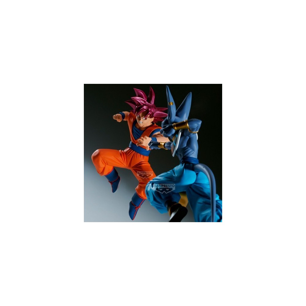 BANPRESTO DRAGON BALL SUPER MATCH MAKERS SUPER SAIYAN GOD GOKU (VS BEERUS) STATUE