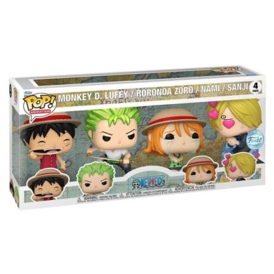 FUNKO FUNKO POP! ONE PIECE 4-PACK BOBBLE HEAD FIGURES