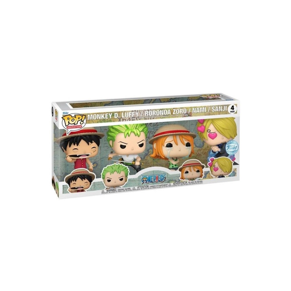 FUNKO POP! ONE PIECE 4-PACK BOBBLE HEAD FIGURE FUNKO