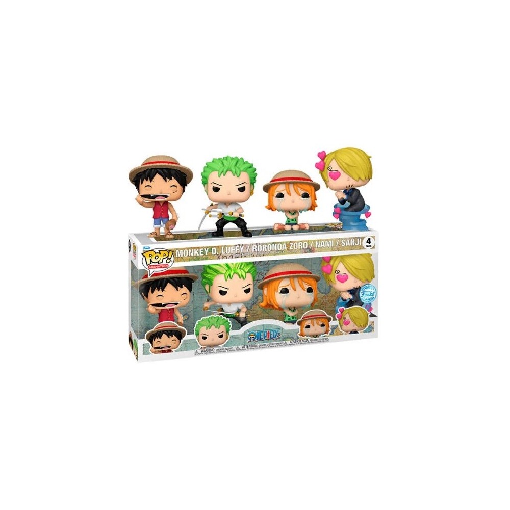 FUNKO POP! ONE PIECE 4-PACK BOBBLE HEAD FIGURE FUNKO