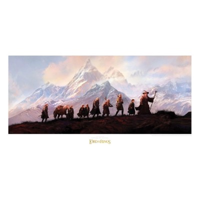 LORD OF THE RINGS ART PRINT THE FELLOWSHIP OF THE RING 20 YEARS 59 X 30 CM WETA