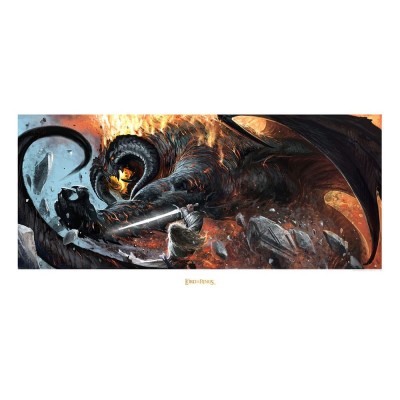 LORD OF THE RINGS ART PRINT THE BATTLE OF THE PEAK 59 X 30 CM WETA