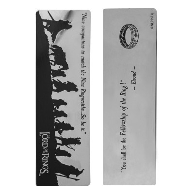 CINEREPLICAS THE LORD OF THE RINGS FELLOWSHIP OF THE RING METAL BOOKMARK