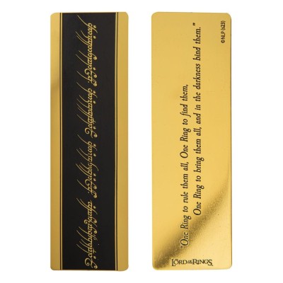 IL SIGNORE DEGLI ANELLI ONE RING METAL BOOKMARK SEGNALIBRO IN METALLO CINEREPLICAS