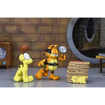 NECA GARFIELD X TMNT GARFELLO & SIDEKICK ODIE ULTIMATE 2-PACK ACTION FIGURE