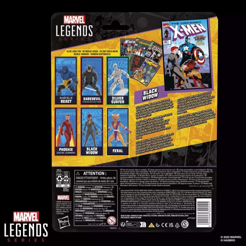 HASBRO MARVEL LEGENDS MINI COMICS SERIES BLACK WIDOW ACTION FIGURE