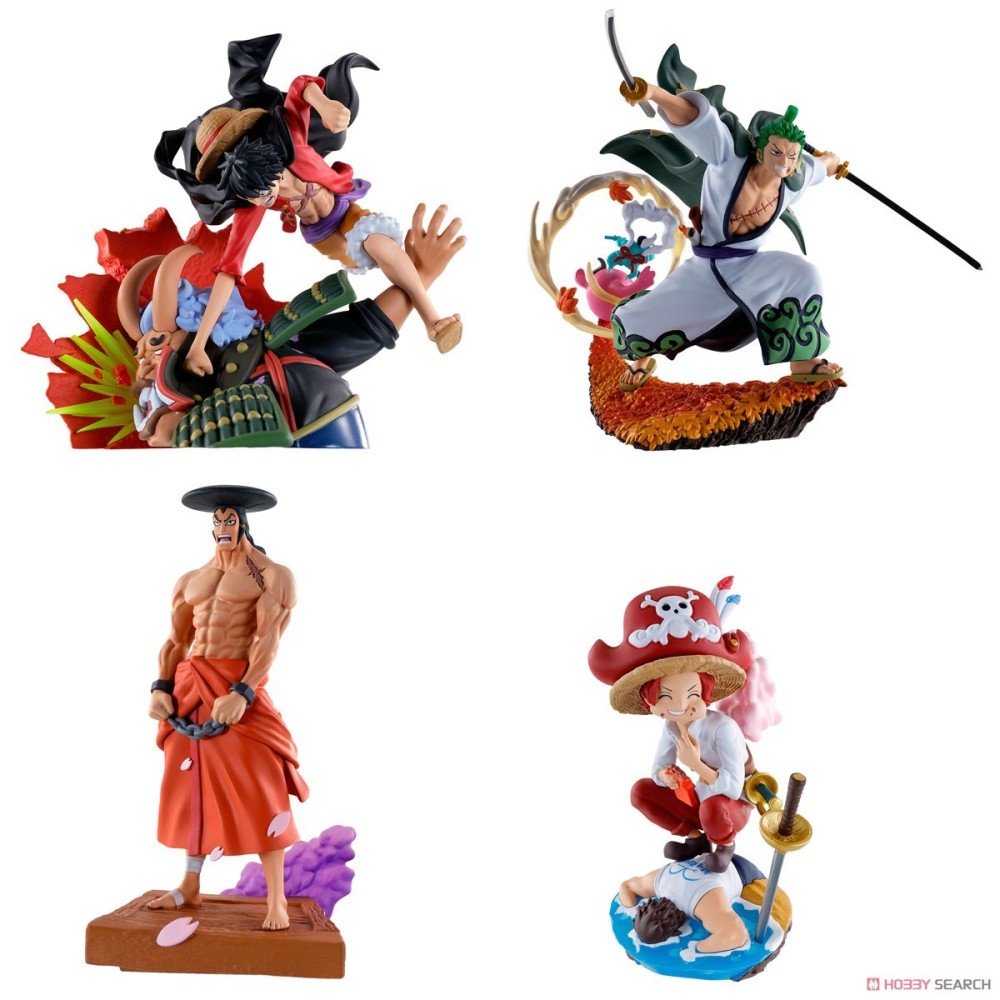 ONE PIECE LOGBOX WANOKUNI VOL.3 SET 4 MINI FIGURE MEGAHOUSE