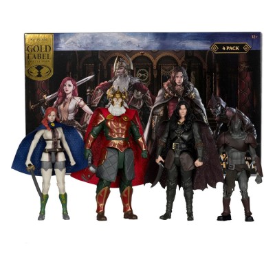 THE LORD OF THE RINGS THE WAR OF THE ROHIRRIM 4-PACK ACTION FIGURES MC FARLANE