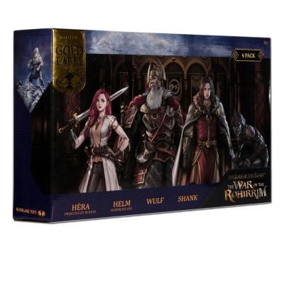 THE LORD OF THE RINGS THE WAR OF THE ROHIRRIM 4-PACK ACTION FIGURES MC FARLANE