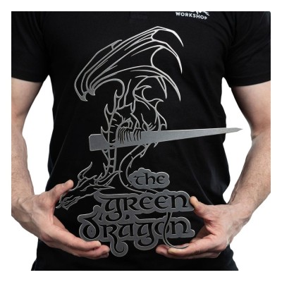 WETA THE LORD OF THE RINGS THE GREEN DRAGON METALBIRD SIGN