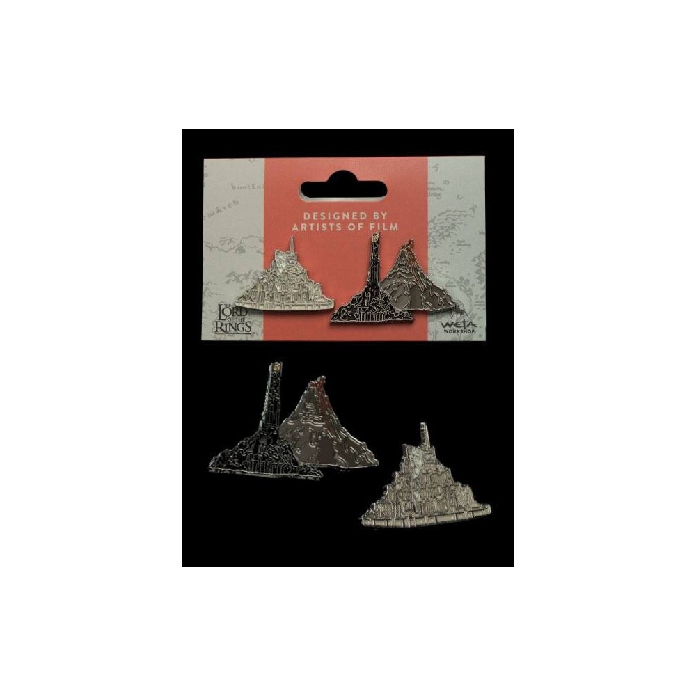 WETA LORD OF THE RINGS MINAS TIRITH AND MT. DOOM COLLECTORS PINS 2-PACK