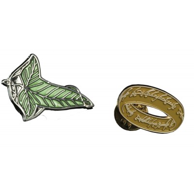 LORD OF THE RINGS ELFEN LEAF E ONE RING COLLECTORS PINS 2-PACK SPILLE WETA