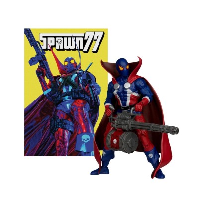SPAWN PAGE PUNCHERS SPAWN 1977 RED AND BLUE ACTION FIGURE MC FARLANE