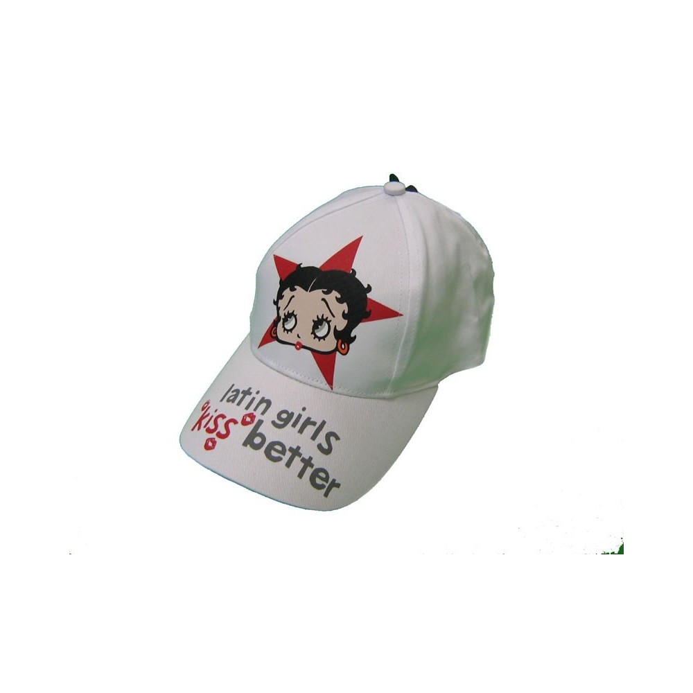 CAPPELLO BASEBALL CAP BETTY BOOP LATIN GIRLS BIANCO