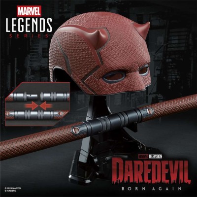 MARVEL LEGENDS DAREDEVIL BORN AGAIN MASK REPLICA BASTONE E MASCHERA HASBRO