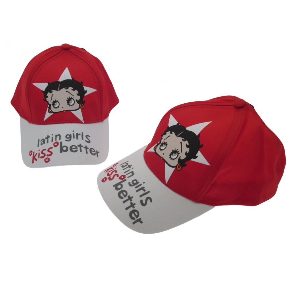 CAPPELLO BASEBALL CAP BETTY BOOP LATIN GIRLS ROSSO