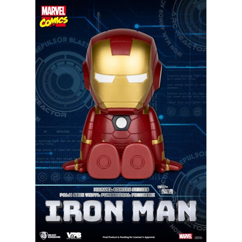 BEAST KINGDOM MARVEL COMICS IRON MAN PALM SIZE VINYL BANK