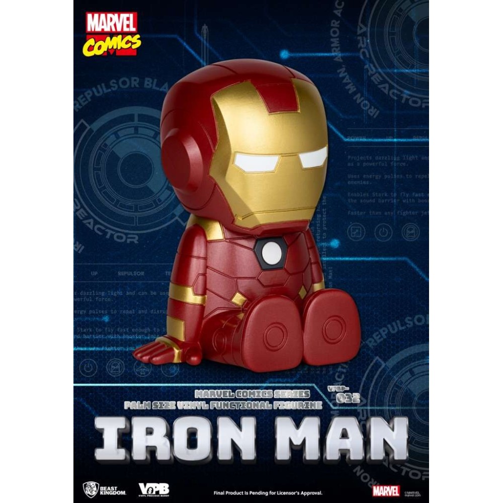 MARVEL COMICS IRON MAN PALM SIZE VINYL BANK SALVADANAIO BEAST KINGDOM