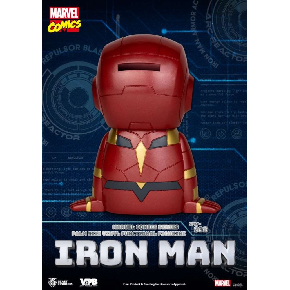 BEAST KINGDOM MARVEL COMICS IRON MAN PALM SIZE VINYL BANK