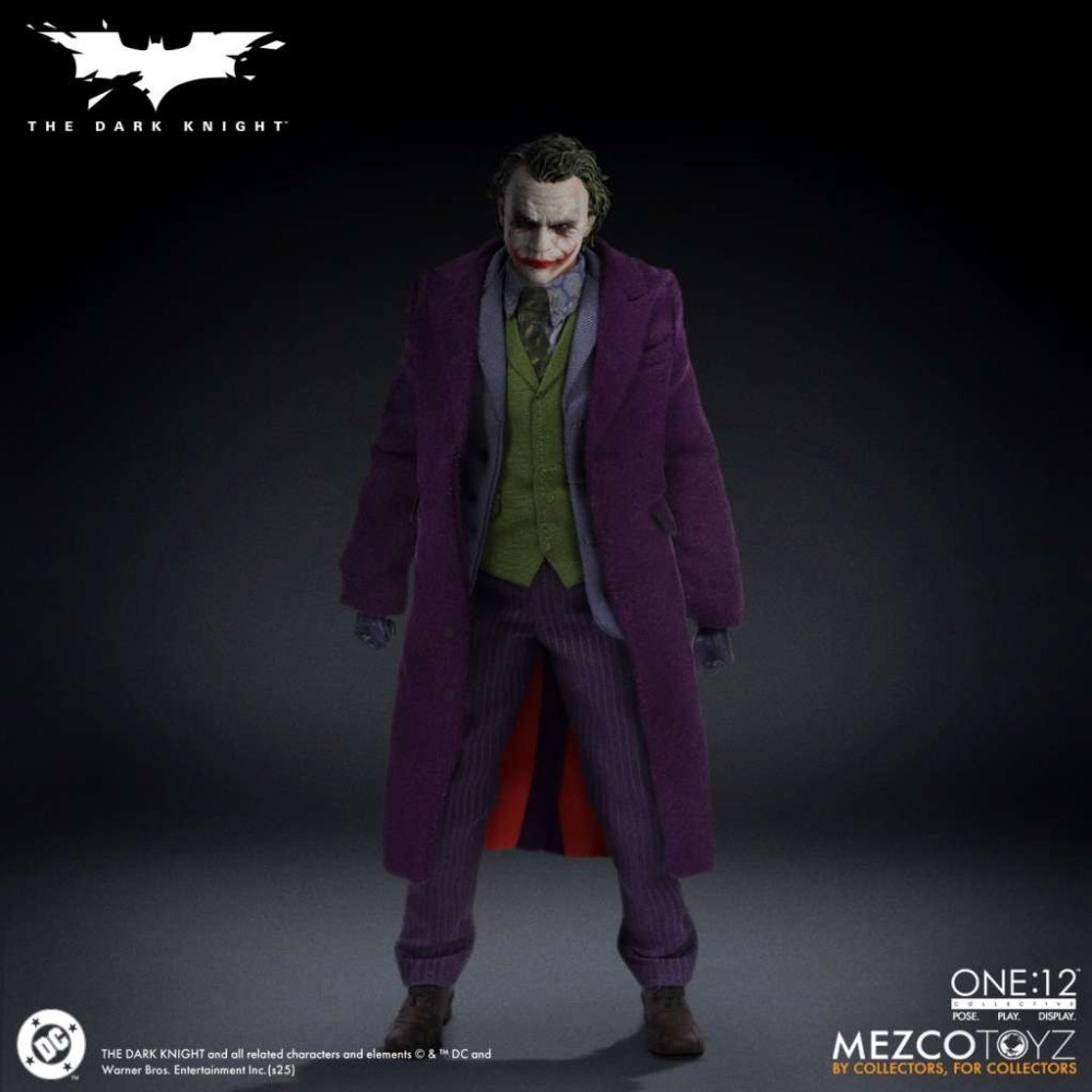 MEZCO TOYS BATMAN THE DARK KNIGHT THE JOKER ONE:12 COLLECTIVE SERIES 17CM ACTION FIGURE