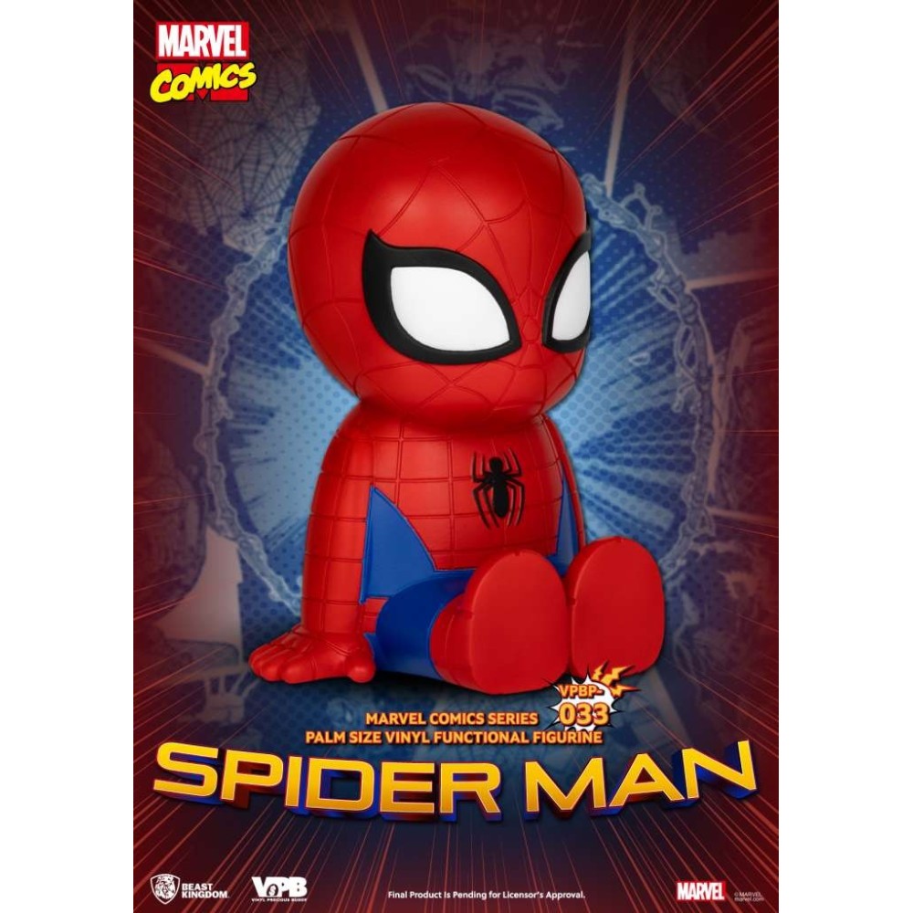 MARVEL COMICS SPIDER-MAN PALM SIZE VINYL BANK SALVADANAIO BEAST KINGDOM