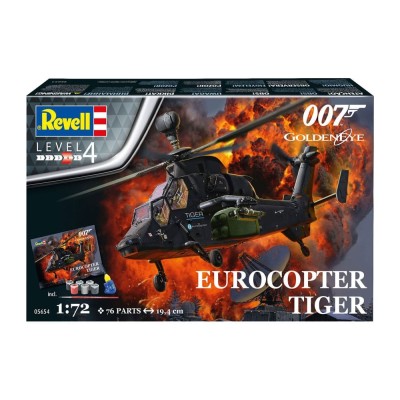 JAMES BOND 007 GOLDEN EYE EUROCOPTER TIGER 1/72 MODEL KIT FIGURE REVELL