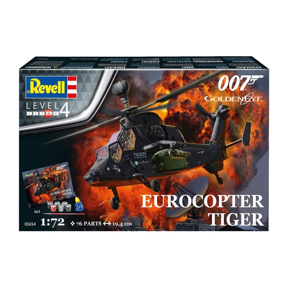 JAMES BOND 007 GOLDEN EYE EUROCOPTER TIGER 1/72 MODEL KIT FIGURE REVELL