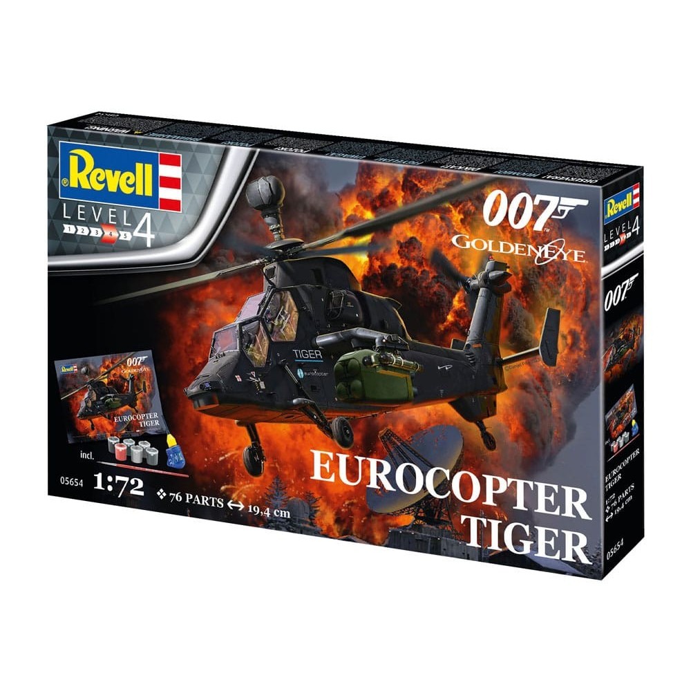 JAMES BOND 007 GOLDEN EYE EUROCOPTER TIGER 1/72 MODEL KIT FIGURE REVELL