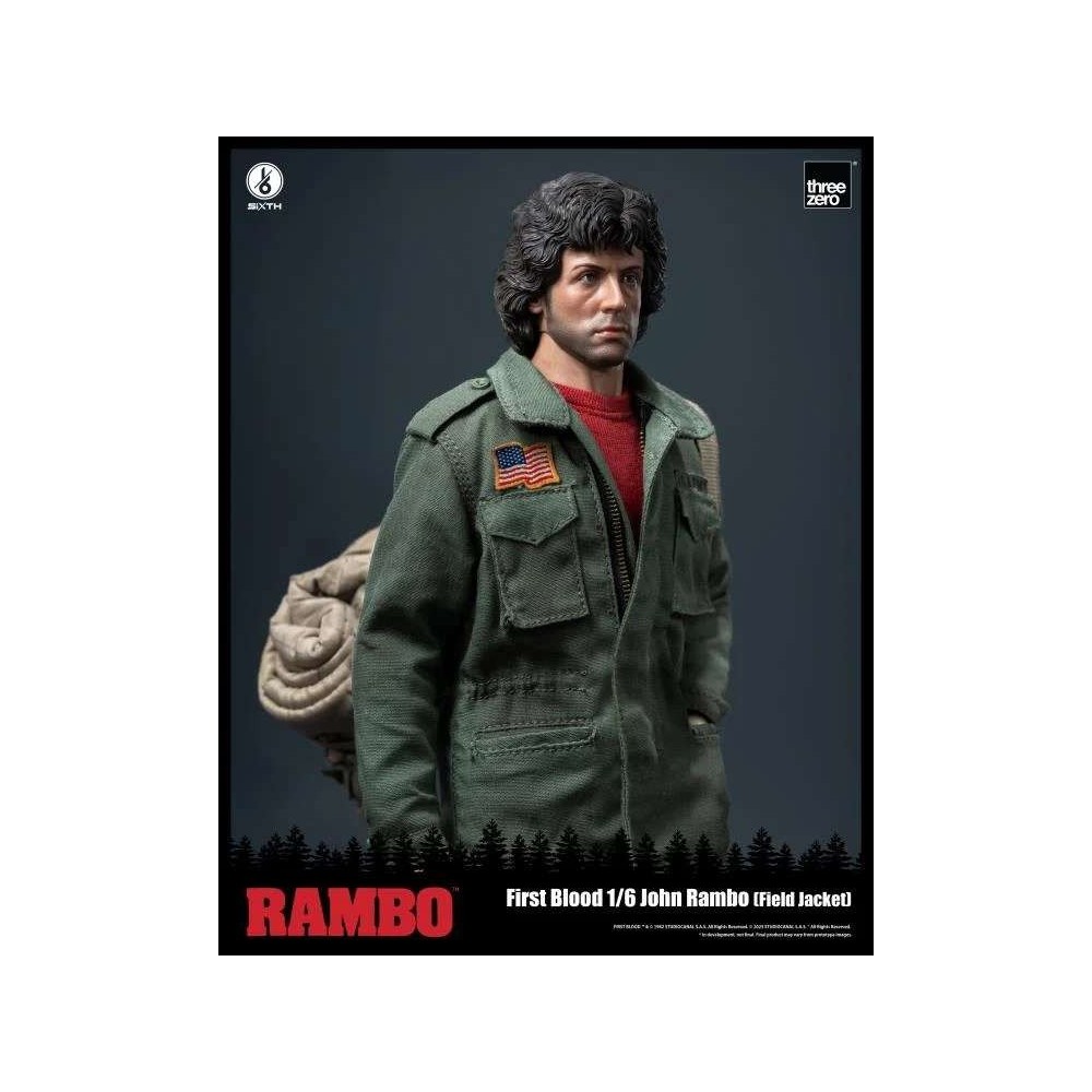 RAMBO FIRST BLOOD JOHN RAMBO FIELD JACKET 1/6 30CM ACTION FIGURE THREEZERO