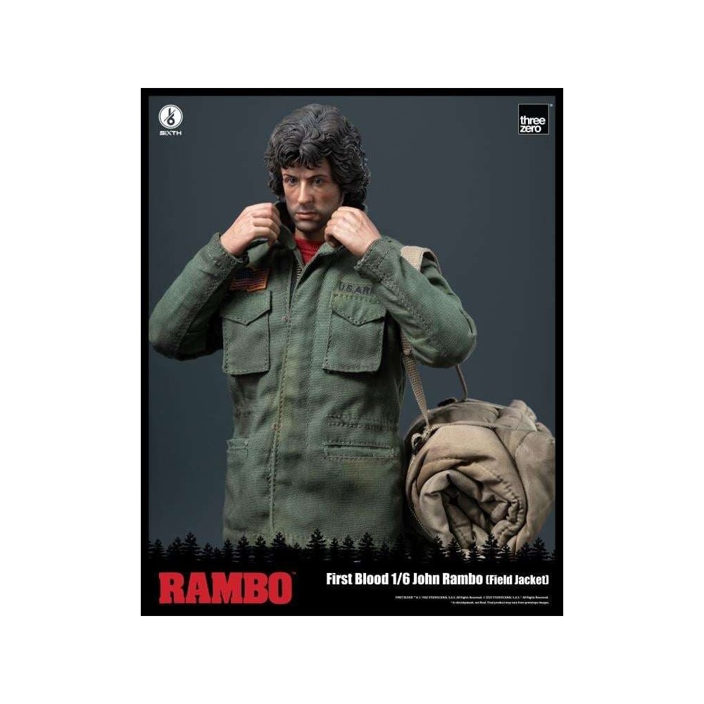 RAMBO FIRST BLOOD JOHN RAMBO FIELD JACKET 1/6 30CM ACTION FIGURE THREEZERO