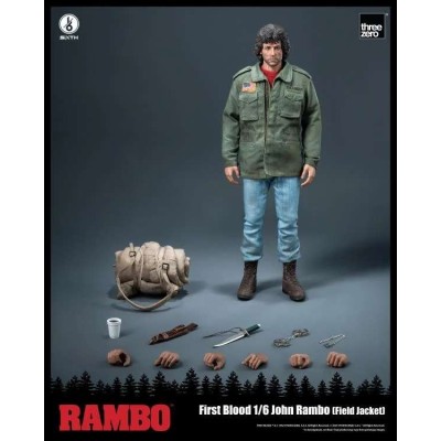 RAMBO FIRST BLOOD JOHN RAMBO FIELD JACKET 1/6 30CM ACTION FIGURE THREEZERO