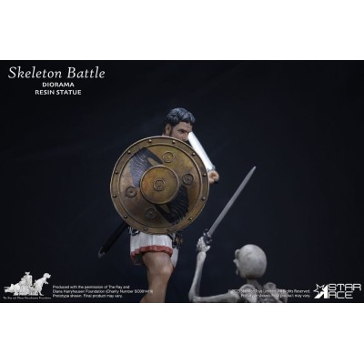 STAR ACE RAY HARRYHAUSEN SKELETON BATTLE SCENE 30CM DIORAMA STATUA IN RESINA FIGURE